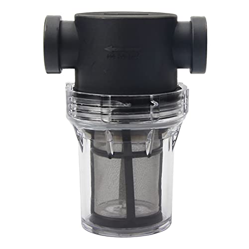 Sinolofty Filtro de tubería, filtro de bomba de agua de 1/2" con 100 malla de acero inoxidable, filtro de malla en línea para riego de jardín Sinolofty Filtro de tubería, filtro de bomba de agua de 1/2" con 100 malla de acero inoxidable, filtro de malla en línea para riego de jardín