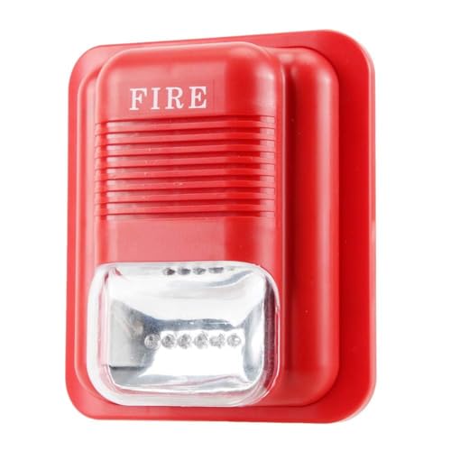 Sistema de Alerta de Incendio, luz y Sonido de 12 V CC24 V, Alarma de Protección contra Incendios, Advertencia, Sirena Estroboscópica, Sistema de Seguridad de Alerta