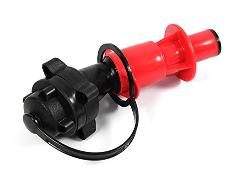 Sistema de llenado de seguridad X-Parts para bidón de gasolina, color negro y rojo, boquilla de gasolina para todo tipo de bidones de combustible de hasta 5 litros y FuelFriend 1-2 l