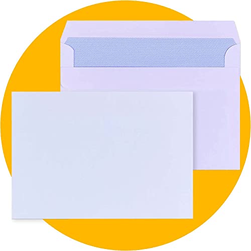 Sobres de seguridad autoadhesivos blancos, sobres de billetera, totalmente opacos, autosellantes, sobres de papel de correo seguros, para uso diario, hogar, oficina, HTUK (50, (tamaño: 114x162 mm)