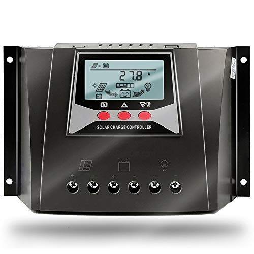 SolaMr 60A Controlador Solar de Carga 12V/24V/36V/48V Voltaje de Identificación Automática Regulador Inteligente con Pantalla LCD para Sistemas Solares Domésticos - WP6048D