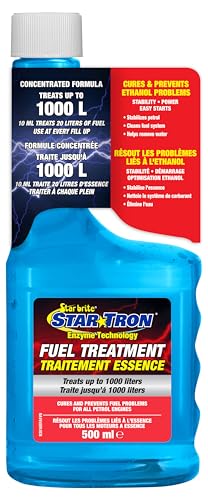 Star Tron Tratamiento de Combustible Enzimático - Fórmula Concentrada de Gasolina - 500 ml Trata hasta 1000 L - Cura y Previene Problemas de Combustible - Funciona en Todos los Motores y Combustibles