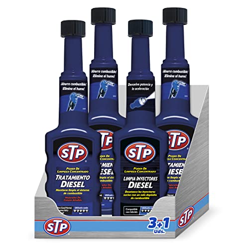 STP Pack Diésel - Tratamiento motores diésel + Limpia Inyectores para motores diésel - Reduce emisiones, tubo de escape, ahorra combustible y mejora el rendimiento