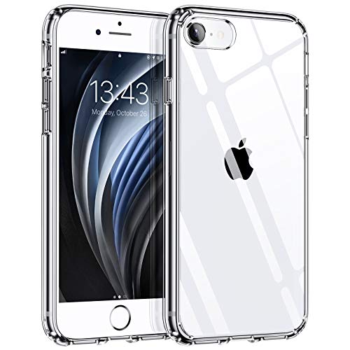 Syncwire UltraRock - Funda para iPhone SE 2020, iPhone 8/7, con protección Avanzada contra caídas y tecnología de protección contra amortiguadores de Aire, para iPhone SE 2020/8/7, Transparente