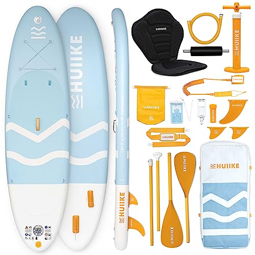 Tabla Paddle Surf Hinchable con Accesorios Premium - HUIIKE |con Remo Doble Uso y Asiento Kayak | Stand Up Paddle de Gran Estabilidad y Resistencia.