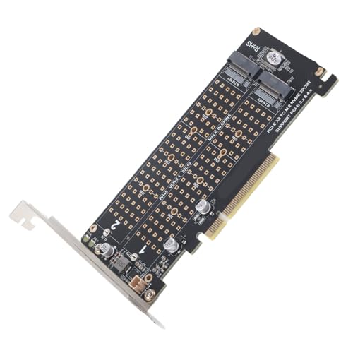 Tarjeta Adaptadora Tarjetas de Expansión de 32 Gbps NVME a PCIE X8 Tarjeta de Expansión Dual de 32 Gbps Lector de Disco Duro Accesorios de Computadora Tarjeta de Expansión PCIE