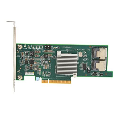 Tarjeta de Matriz PCI E X8, Tarjeta de Matriz de Disco PCI E X8, SAS 2308 6G 2 SAS Mini Interfaz Compatible con Tarjeta de Matriz de Disco HBA de Disco 16T para Discos de Servidor de Bases de Datos