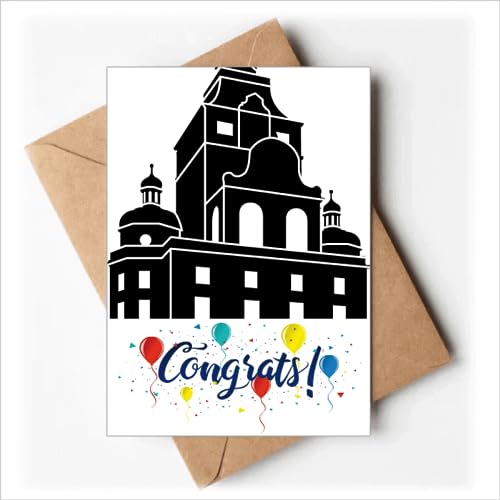 Tarjetas famosas de la boda de la arquitectura del edificio de Alemania felicitaciones sobres del saludo