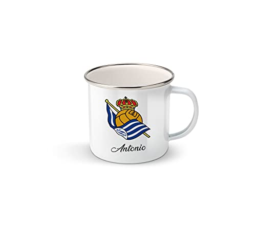 Taza personalizada Real Sociedad Fc con nombre, regalos personalizados Real Sociedad, taza Real sociedad fc