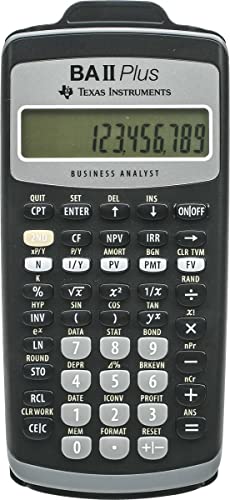 Texas Instruments BAII PLUS - Calculadora financiera, negro