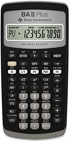 Texas Instruments Calculadora BA II Plus.