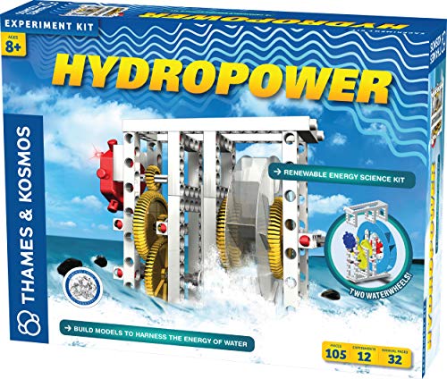 Thames & Kosmos , 624811 , Hydropower , Experiment Kit , Renewable Energy Science Kit , Build Models To Harness the Energy of Water , 12 Experiments , Ages 8+