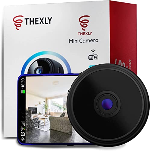 THEXLY - Cámara espía Oculta HD 1080p - Mini cámara espía WiFi para Ver en el móvil - Vigilancia camuflada con Sensor de Movimiento y visión Nocturna (V. 2022 Black)