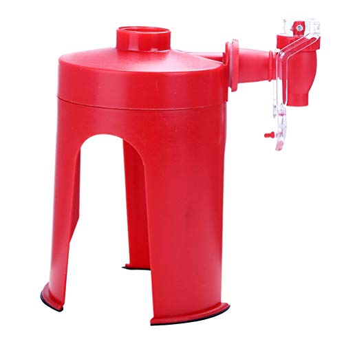 TiSkying Dispensador de soda, dispensador de bebidas carbonatadas a presión a mano, dispensador de bebidas gaseosas, dispensador de bebidas gaseosas, suave para todas las bebidas, color rojo