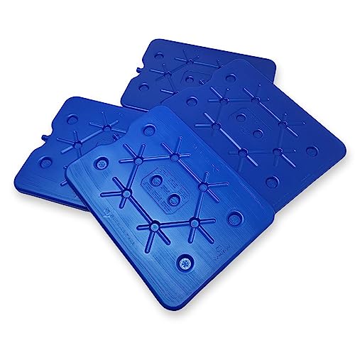 ToCi Set de 4 acumuladores de frío XXL, Freezeboard de 32 x 25 cm cada uno con 800 ml. 4 elementos de refrigeraación azules para never