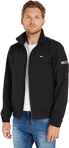 Tommy Jeans Hombre Chaqueta TJM Essential Chaqueta de Entretiempo, Negro (Black), M