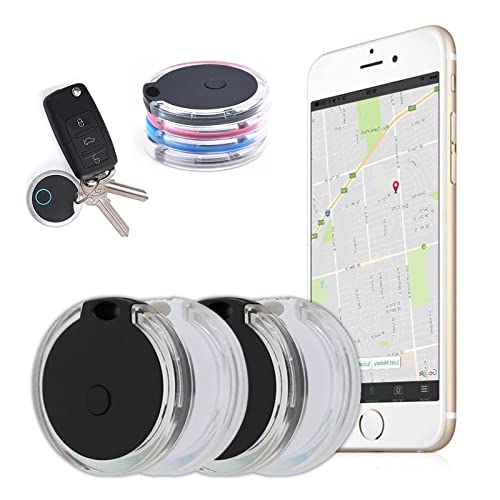 TOTMOX 4PCS Smart Tracker Key Finder Localizador Bluetooth Inalámbrico Anti Pérdida Alarma Sensor Dispositivo de Búsqueda Remota para Niños Localización Teléfono Llaves Equipaje Item Finder, Negro