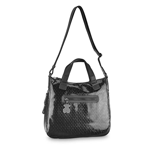 TOUS Amberani Lindsay Negro-negro, Bolso Bandolera Mujer, 34x30.5x18 Cm W X H X L