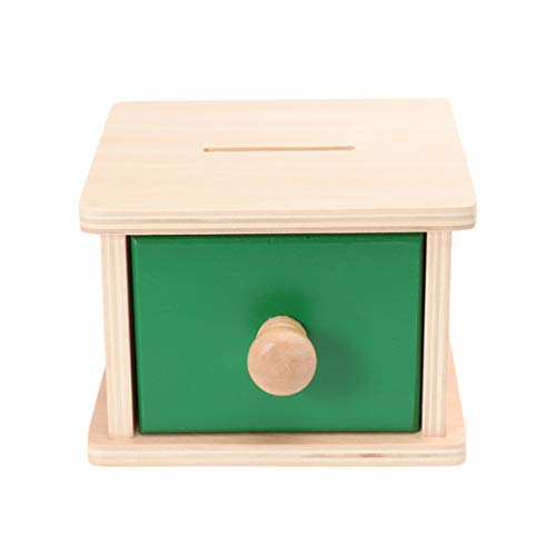 TOYANDONA 1 Pieza Montessori Caja de Monedas Infantil para Niños Juguetes Educativos para Niños Pequeños Ejercicio Juguetes de Coordinación Ojo-Mano