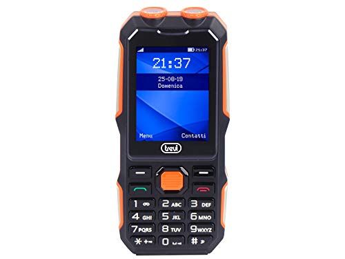 Trevi Forte 70 - Teléfono móvil con móvil antigolpes, Pantalla LCD a Color, Bluetooth, Doble cámara, Black