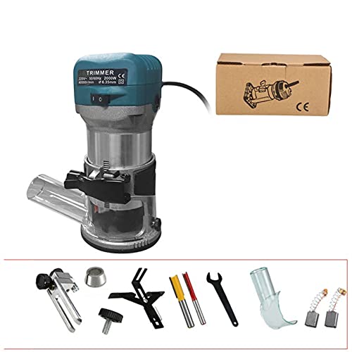 Trimmer de madera Router de madera 20000W Máquina de fresado 8 y 6.35mm cortador de fresado para madera MANUAL Trimmer eléctrico herramientas eléctricas de la madera BRICOLAJE Herramientas y dispositi