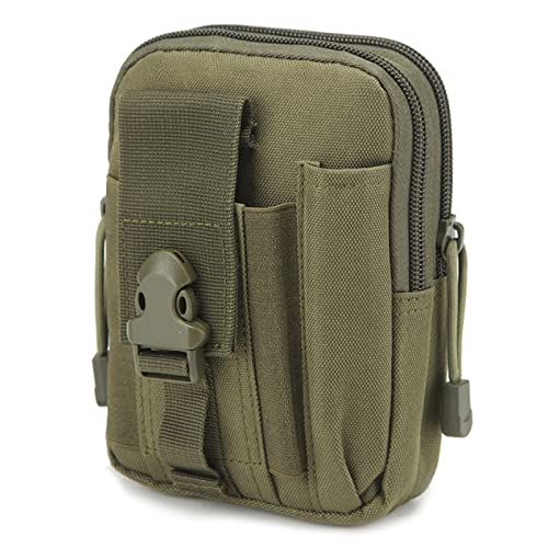 TRIWONDER Funda Militar Táctica Molle Bolsa de Cinturón para Móvil Paquete de Seguridad EDC Kit de Accesorios de Transporte (B - Verde)