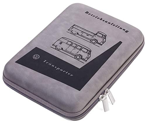 Troika VW - Funda organizadora para Documentos de vehículos y Accesorios (Piel sintética, 22 x 16 x 5 cm), Color Gris y Negro