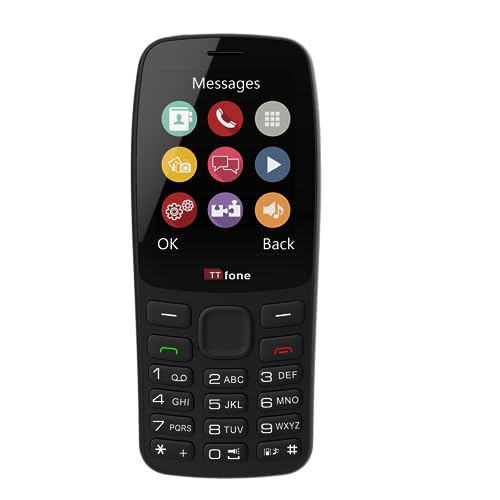 TTfone TT175 Teléfono Móvil Básico con Pantalla de 2.4 Pulgadas, Doble SIM Desbloqueado - Funciones Simples, Cámara, Linterna, Multimedia, Juegos y Bluetooth