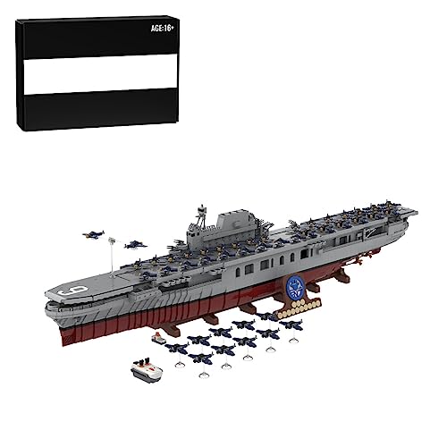 TYFUN Bloques de construcción USS CV-6, modelo de acorazado, 9901 piezas, tipo de central nuclear americana, buques de guerra, bloques de construcción para niños, compatible con Lego