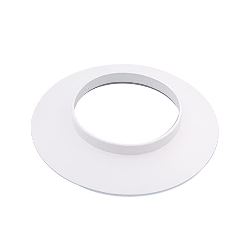 TYGERIX Tapa de pared blanca de 100 mm | Roseta de polietileno reforzado para cubrir tubos de calderas estufas e instalaciones | Resistente al calor | Producto certificado