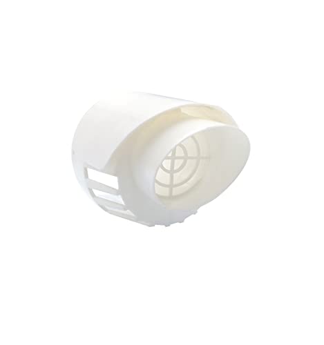 TYGERIX® Terminal Coaxial de Pared para Aspiración y Escape Calderas 60/100 mm | de Polipropileno Blanco | Toma de Aire y Evacuación Humos Caldera de Condensación | Más Espesor Más Resistencia