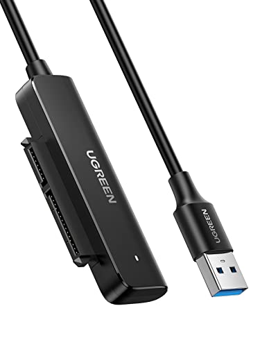 UGREEN Cable SATA a USB 3.0, Adaptador SATA III a USB con UASP para 2,5" Disco Duro SDD HDD SATA, soporta S.M.A.R.T, Trim, Compatible con PC, PS4, Xbox X/S, Xbox One, 10TB MAX