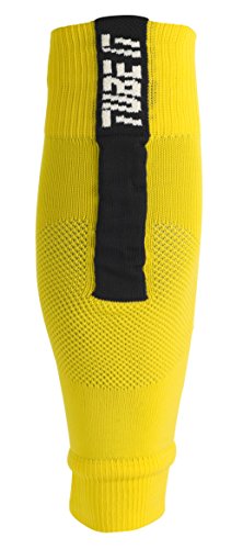 Uhlsport Tube It Sleeve Media sin Tobillera, Hombre, Amarillo Lima/Negro, 41-44