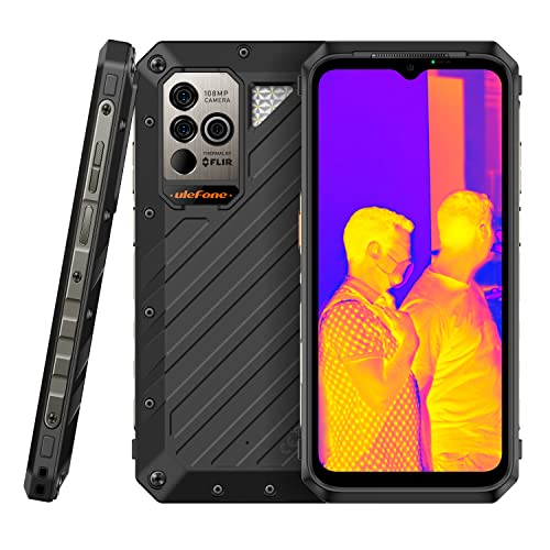 Ulefone Power Armor 19T Imagen Térmica (Lepton 3.5) Smartphone Resistente Antigolpes, 108MP Cámara, 12GB+256GB, 6.58'' 120Hz FHD+, IP68 Impermeable Android 12, Doble SIM, Carga Inalámbrica NFC