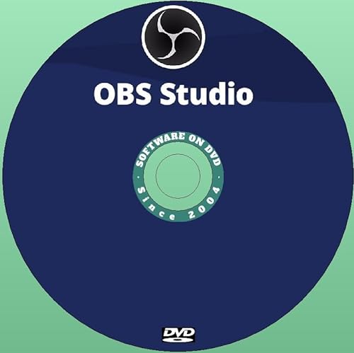 Última versión nueva del software de aplicación de transmisión y edición de grabación de video OBS Studio para Windows en DVD