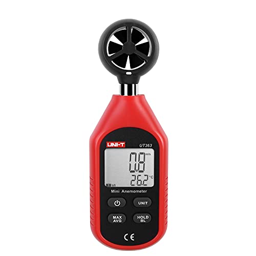 UNI-T UT363 Portátil Anemómetro Digital de Pantalla LCD Medidor de Velocidad Viento Aire para Vela, Cometa, Surf, Marina, Pescar, etc