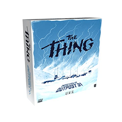 USAopoly The OP The Thing: Infection at Outpost 31 - Juego de Mesa de Terror Colectivo - Basado en la Película de Ciencia Ficción y Terror de John Carpenter - 17 años - 4-8 Jugadores - Inglés