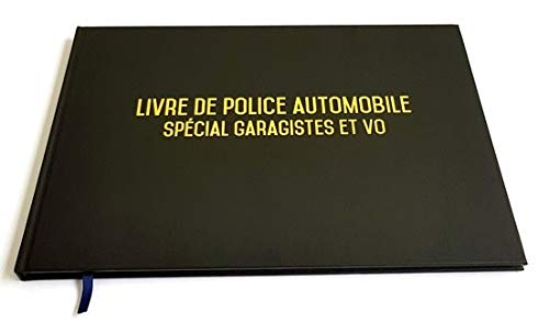 Uttscheid 9782371551268 registro especial garagistes garages y vo – Libro de policía COCHE – 100 páginas – Calidad Premium Negro