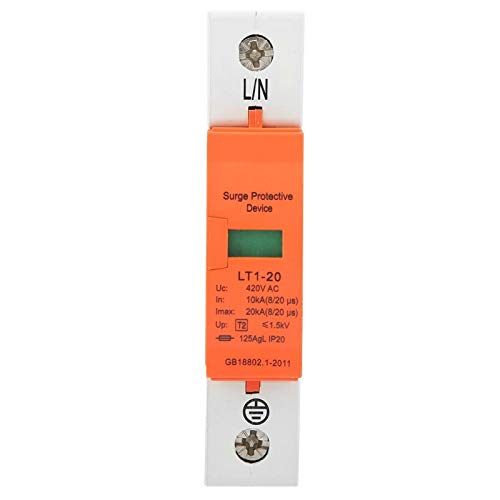 Uxsiya 10kA-20kA - Desagüe de bajo voltaje 1P para la protección de electrodomésticos con protección contra rayos para compensación de potencial