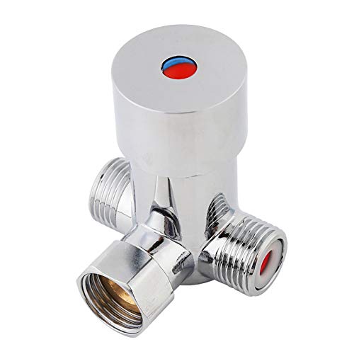Válvula de agua caliente fría G1/2 válvula de mezcla de agua fría caliente mezclador termostático control de temperatura para grifo automático