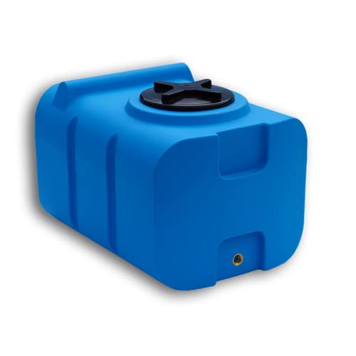 Varile Depósito de agua potable 100L Azul | Sin BPA | Rosca de latón de 3/4" integrada | Apto para uso alimentario