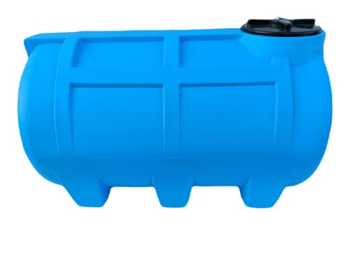 Varile Depósito de Agua Potable 250L Azul | Sin BPA | Rosca de latón de 3/4" integrada Apto para Uso alimentario | Horizontal