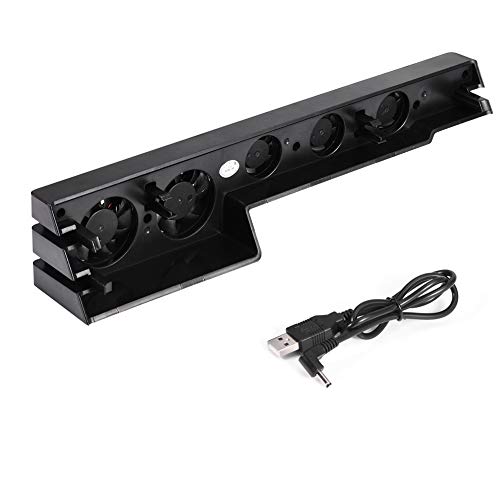 Ventilador de repuesto externo, USB 5 Ventilador Super Turbo Control de temperatura Ventilador de refrigeraci¨®n Consola de juego Ventilador de ventilador para PlayStation PS4 Pro con cable USB Negro