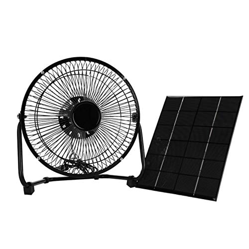 Ventilador Solar, Ventilador De Refrigeración De Hierro Usb De 8 Pulgadas 5,2 W 6 V+panel Solar Para Viajes Recorridos Sin Conductor Campamentos Caminatas Y Otros Tipos De Actividades Al Aire Libre