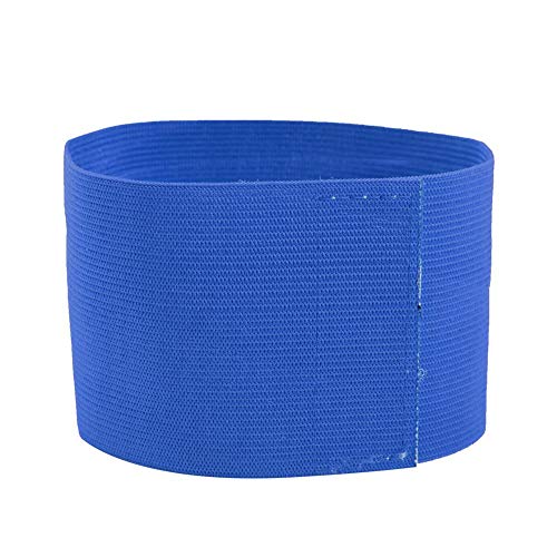 VGEBY1 Brazalete de fútbol, 5 Grupos de Deportes al Aire Libre para Equipos de Deportes Capitán Brazalete Bandas para Jugadores Ajustables (Azul)