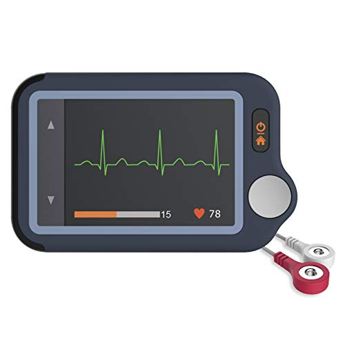ViATOM Monitor de ECG, Monitor Cardíaco con ECG, Dispositivo Cardíaco Bluetooth con iOS y Aplicación Android, Funciona con Smartphone y PC, Conveniente Monitor Portátil de Ritmo Cardíaco