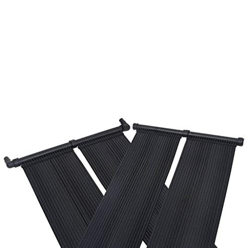 vidaXL 4X Paneles Calentadores Solares para Piscinas Jardín Patio Exterior Calefacción Agua Caliente Sol de Energía Tejado Estante 80x310 cm