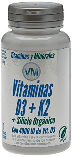 Vitamina D3, Vitamina K2 - Silicio Orgánico - 90 Cápsulas