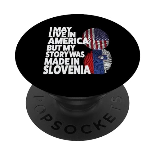 Vivo en América historia se hizo Eslovenia Americano-Eslovenia PopSockets PopGrip Intercambiable