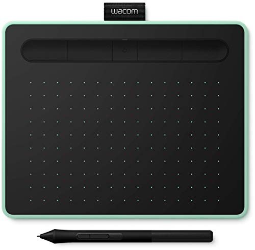 Wacom Intuos S - Tableta Gráfica Bluetooth para pintar, dibujar y editar photos con 2 softwares creativos incluidos para descargar, óptima para la educación en línea y el teletrabajo, pistacho